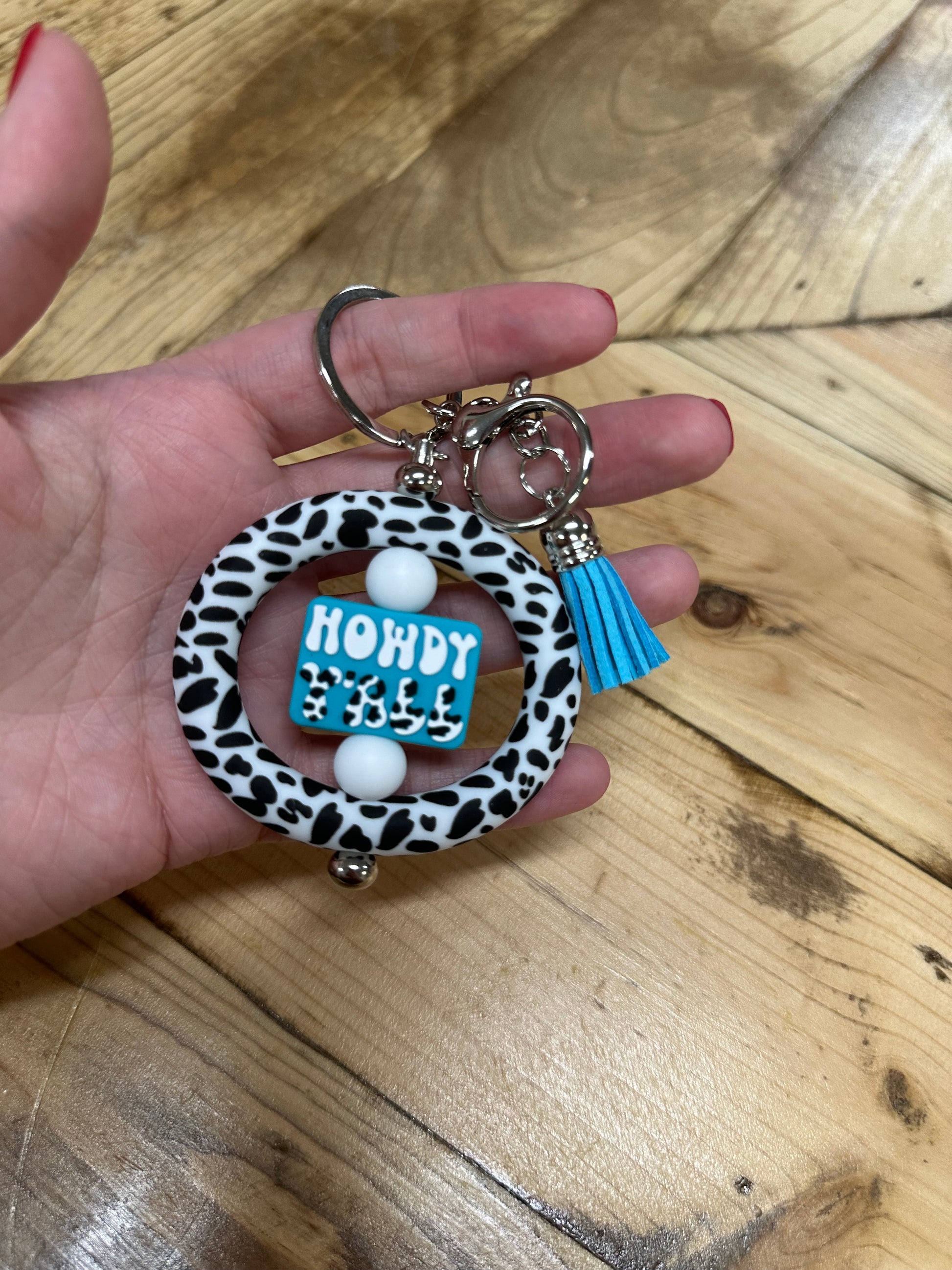Large ring silicone keychain
