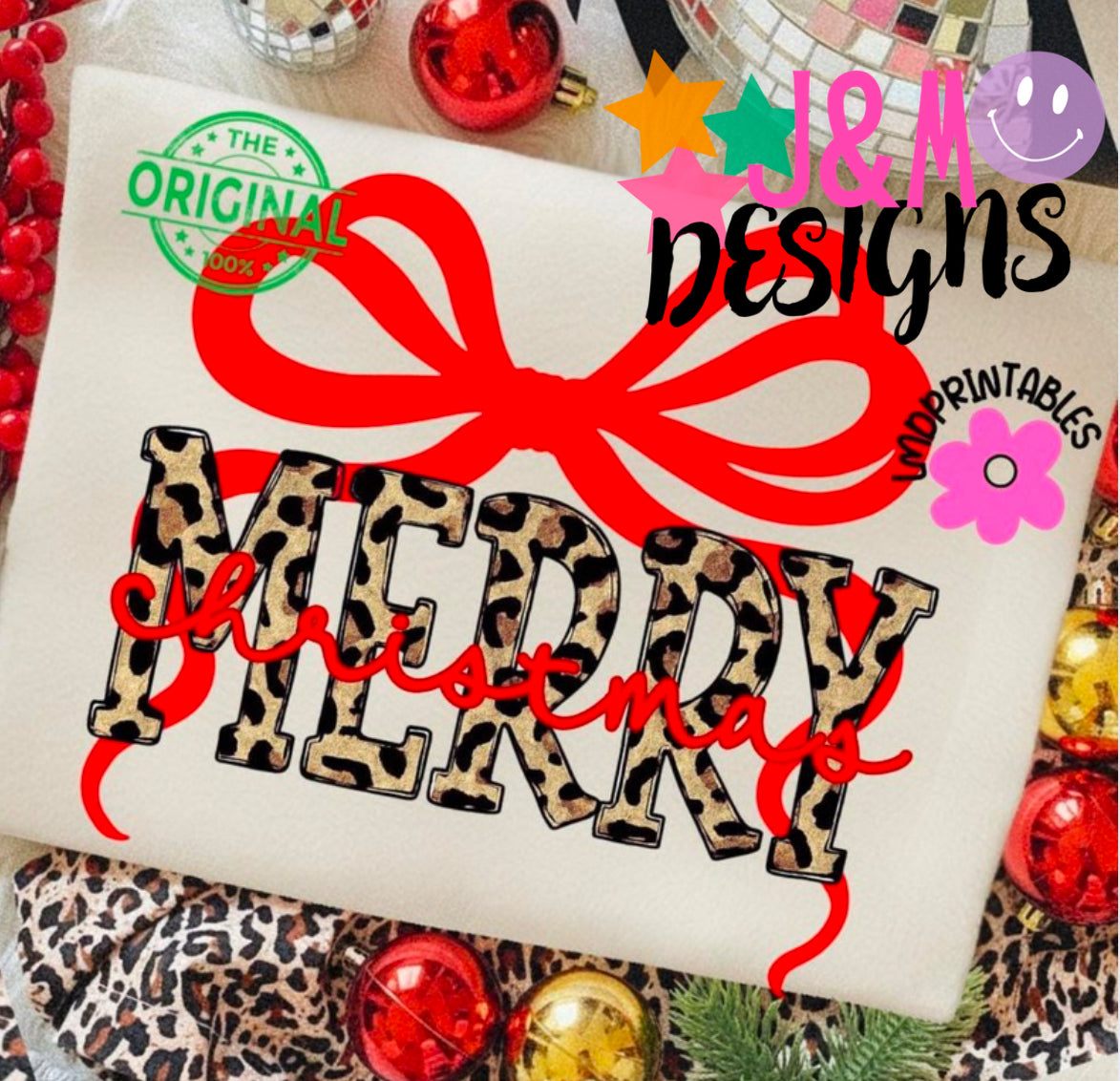 Cheetah merry Christmas