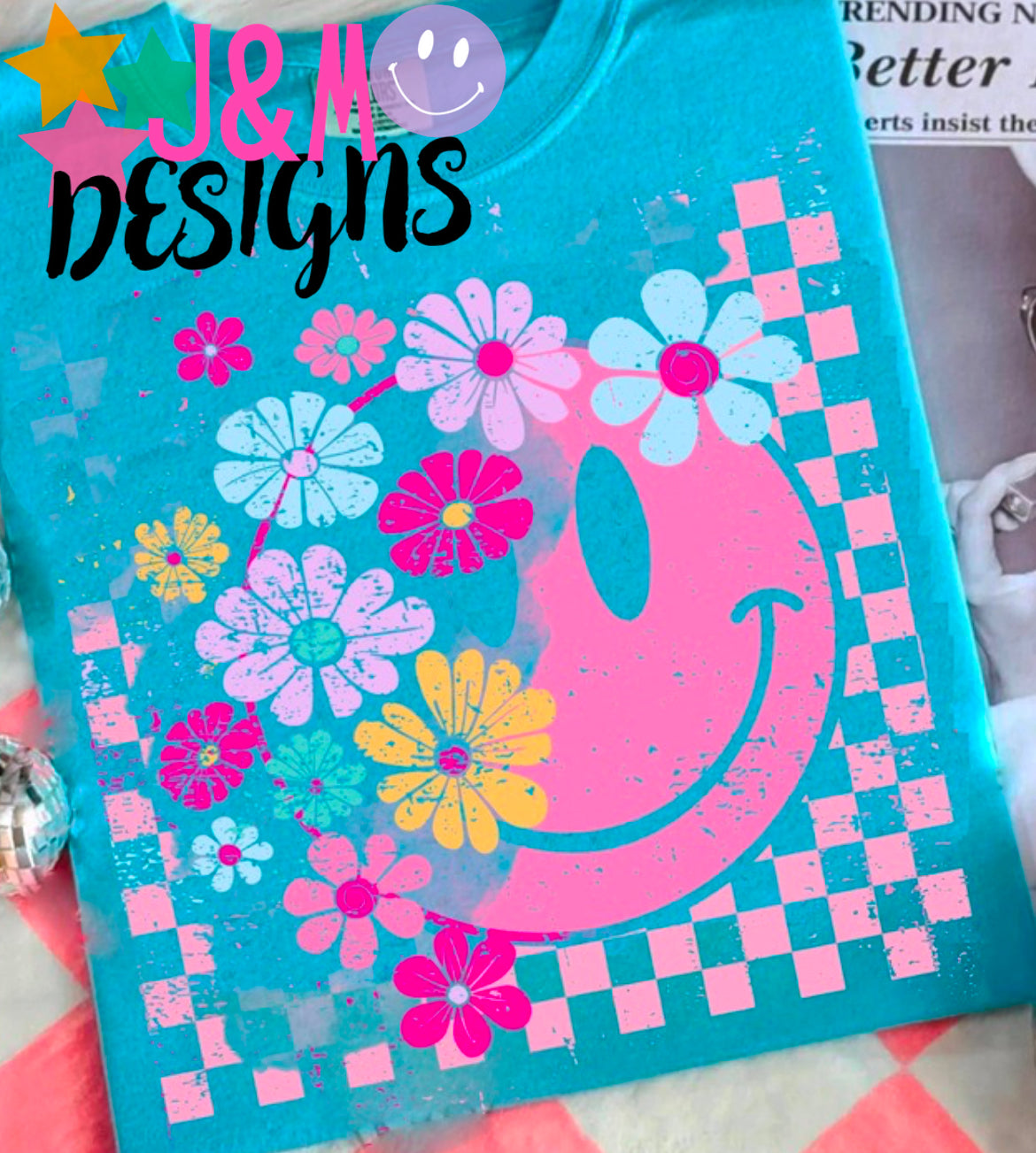 Floral smiley face