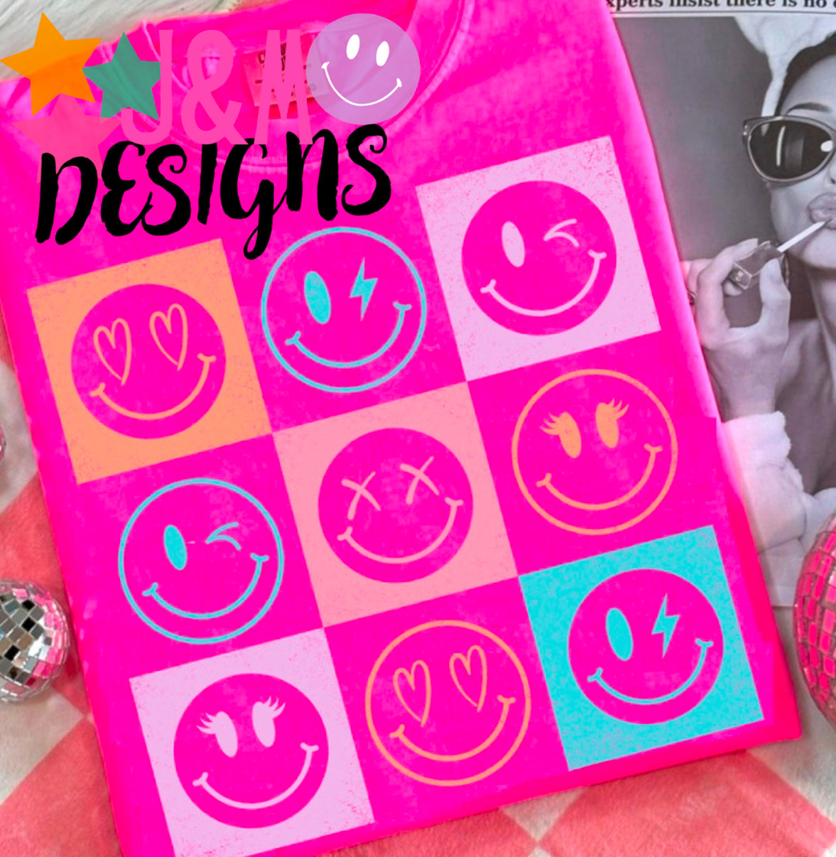 Neon summer Smiley faces 😁